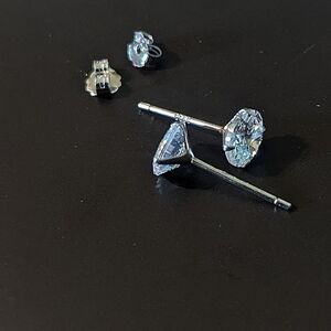 6mm CZ Diamond 925 Solid Sterling Silver 4 Prong Stud Earrings